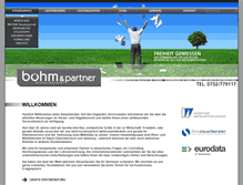 Tablet Screenshot of boehm-partner.co.at